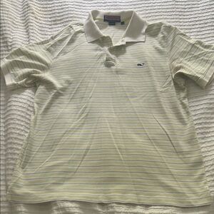 Vineyard Vines Light Yellow Striped Polo Shirt
